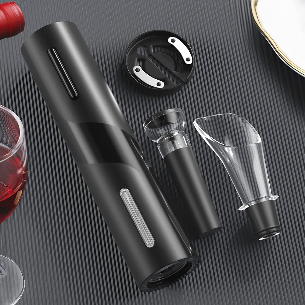 Abridor de Vinho Elétrico + Acessórios de Brinde